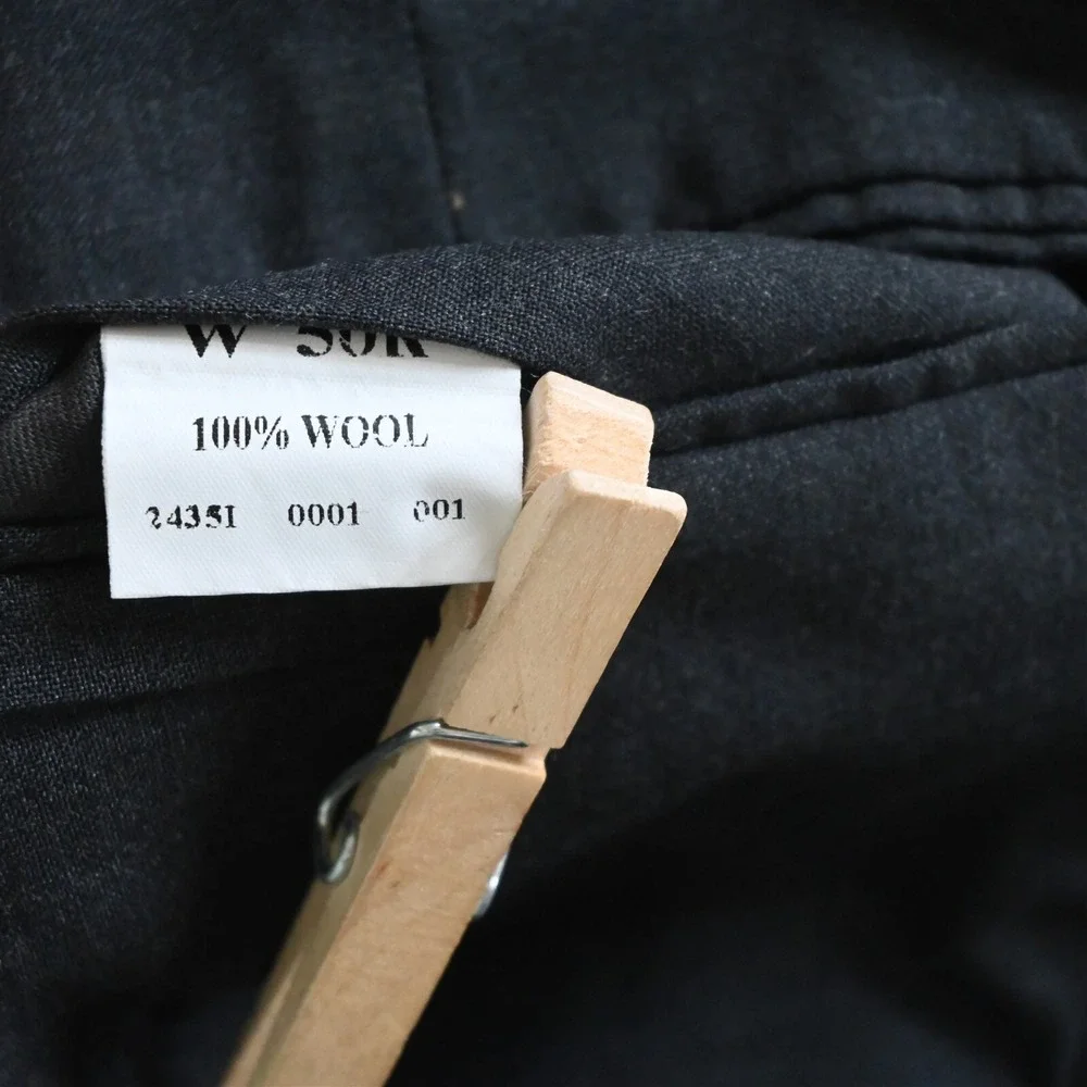 Jos A‎ Bank 40x29 Gray 100% Wool Pleated Cuffed Mens Dress Pants